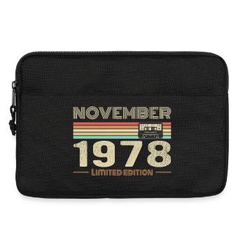 November 1978 Vintage Geburtstag Retro T-Shirt - Laptoptasche 13" - Schwarz - Vorne