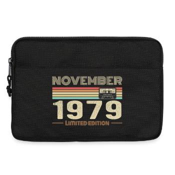 November 1979 Vintage Birthday Retro Tee - Sacoche pour ordinateur portable 13 pouces - noir - Devant