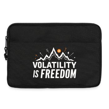 Volatility is Freedom – Bitcoin Crypto Spruch - Laptoptasche 13" - Schwarz - Vorne