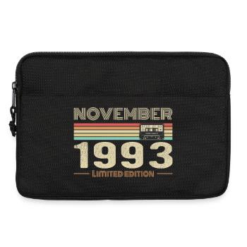 November 1993 Vintage Birthday Retro Tee - Sacoche pour ordinateur portable 13 pouces - noir - Devant