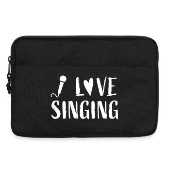 J’aime chanter - Musique Musicien Chanteur - Sacoche pour ordinateur portable 13 pouces - noir - Devant