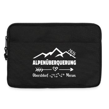 Alpenüberquerung 2026 E5 Oberstdorf Meran - Laptoptasche 13" - Schwarz - Vorne