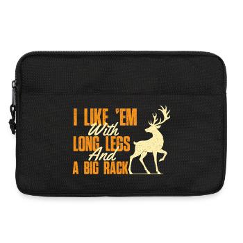 Lange Beine Großes Gestell Lustiger Hirschjagd Witz - Laptoptasche 13" - Schwarz - Vorne