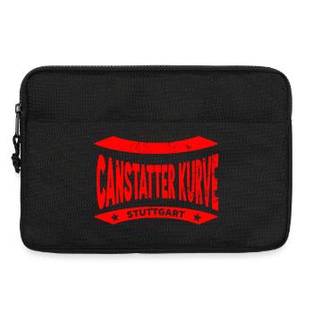 Cannstatter Kurve Hoodie – Stuttgart Fanpower - Laptoptasche 13" - Schwarz - Vorne