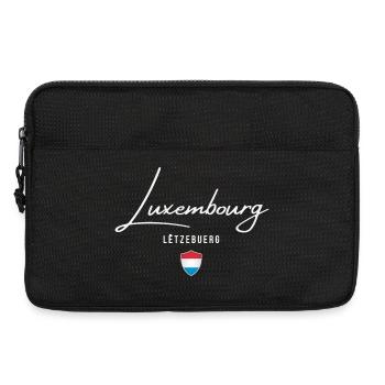 Fabriqué au Luxembourg, fierté luxembourgeoise - Sacoche pour ordinateur portable 13 pouces - noir - Devant