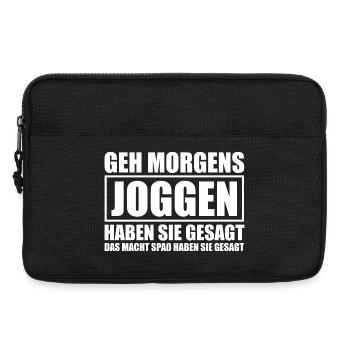 Heute kein Marathon Joggen Läufer lustiges Lauf - Laptoptasche 13" - Schwarz - Vorne