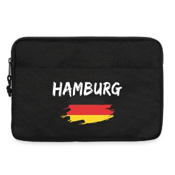 Hamburg Deutschland Flagge - Laptoptasche 13" - Schwarz - Vorne