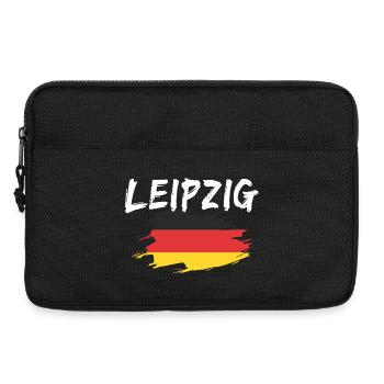 Leipzig Germany Flag - Laptop bag 13" - black - Front