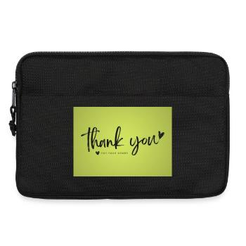 Script de remerciement sur Lime Green - Sacoche pour ordinateur portable 13 pouces - noir - Devant