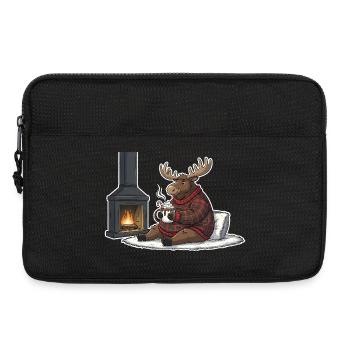Kamin wärme Rentier Ugly Christmas - Laptoptasche 13" - Schwarz - Vorne