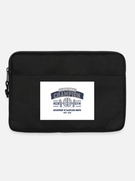 Overthinking Champion Fitness Joke - Laptop bag 13" - black