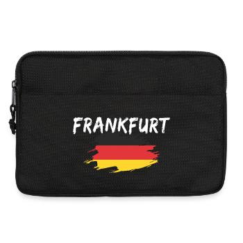 Frankfurt Deutschland Flagge - Laptoptasche 13" - Schwarz - Vorne