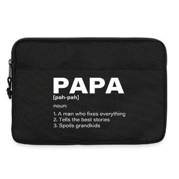 Papa Définition Drôle Grand-père Cadeau Humour Familial - Sacoche pour ordinateur portable 13 pouces - noir - Devant