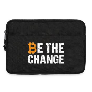 Bitcoin Be The Change - Laptop bag 13" - black - Front