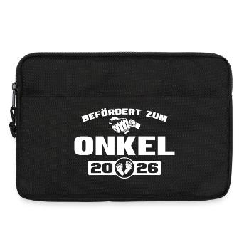 Babyparty Befördert zum Onkel 2026 - Laptoptasche 13" - Schwarz - Vorne