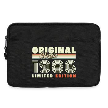 1986 Vintage Rétro Cadeau D'anniversaire - Sacoche pour ordinateur portable 13 pouces - noir - Devant