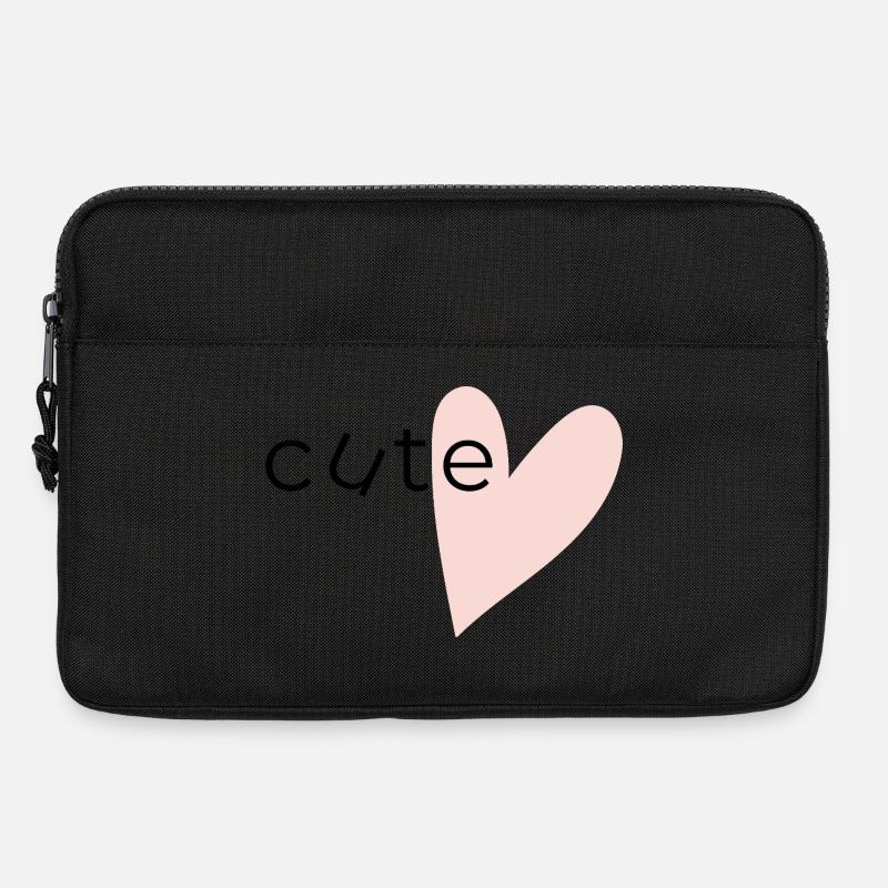 E-Herz Minimal - Cute - Laptoptasche 13" - Schwarz