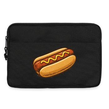 Hotdog Cartoon Illustration - Laptoptasche 13" - Schwarz - Vorne