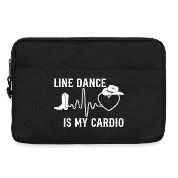 La danse en ligne, c’est mon cardio - Sacoche pour ordinateur portable 13 pouces - noir - Devant