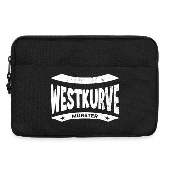 Münster Westkurve Stadium socks, cushions, apron - Laptop bag 13" - black - Front
