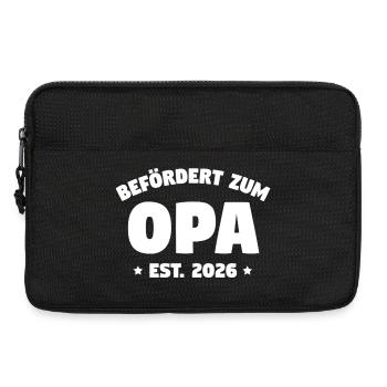 Befördert zum Opa 2026 – Geschenk für werdende Opa - Laptoptasche 13" - Schwarz - Vorne