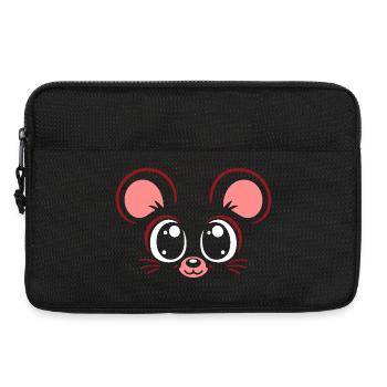 Souris | Déguisement de carnaval en costume de grand visage - Sacoche pour ordinateur portable 13 pouces - noir - Devant