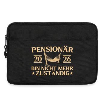 Pensionär 2026 Abschiedsgeschenk Beamter - Laptoptasche 13" - Schwarz - Vorne
