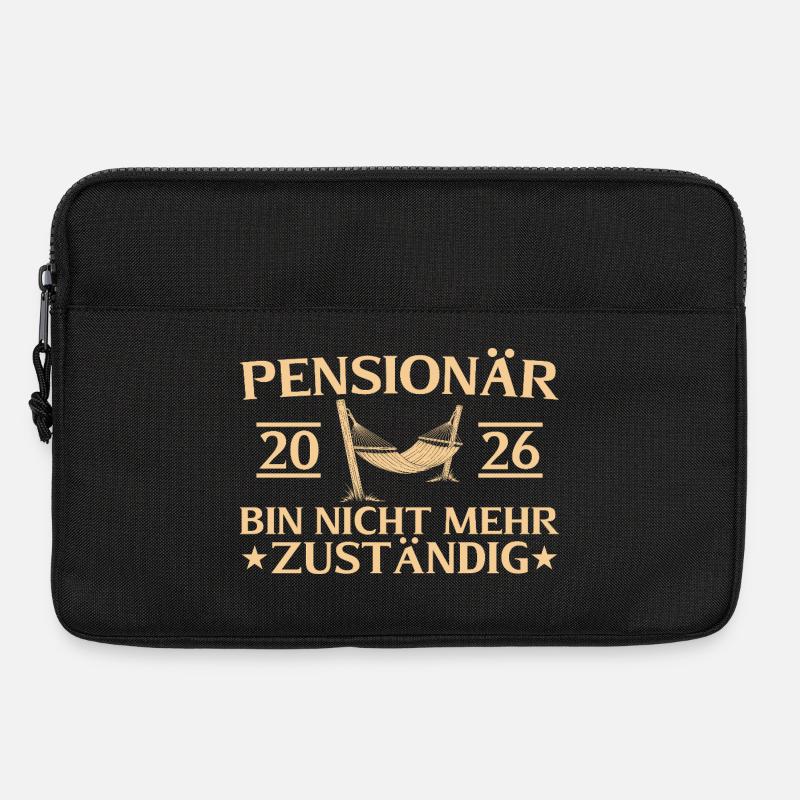 Pensionär 2026 Abschiedsgeschenk Beamter - Laptoptasche 13" - Schwarz