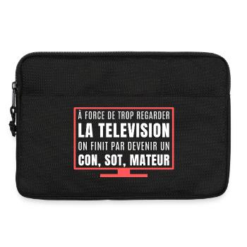 You watch too much TV - Laptop bag 13" - black - Front