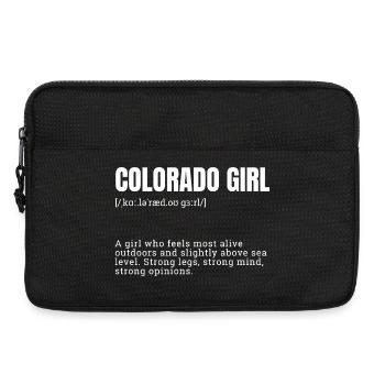 Colorado Mädchen Outdoor-Geist - Laptoptasche 13" - Schwarz - Vorne