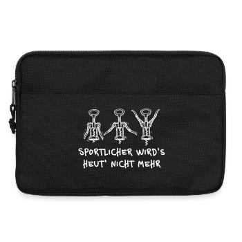 Corkscrew Workout – Funny Beer Saying - Laptop bag 13" - black - Front