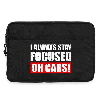 I always stay focused Car lover car guy mechanic - Laptoptasche 13" - Schwarz - Vorne