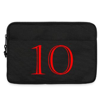 10. 10 JAHRE. 10-JÄHRIGES JUBILÄUM. 10-JÄHRIGES JUBILÄUM. - Laptoptasche 13" - Schwarz - Vorne
