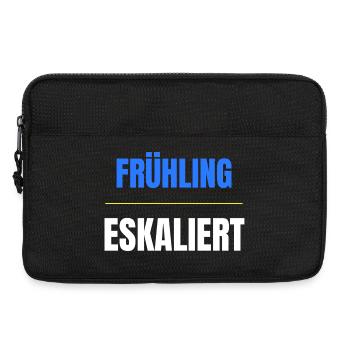 Frühling eskaliert Shirt – Lustiges Frühlingsfest  - Laptoptasche 13" - Schwarz - Vorne