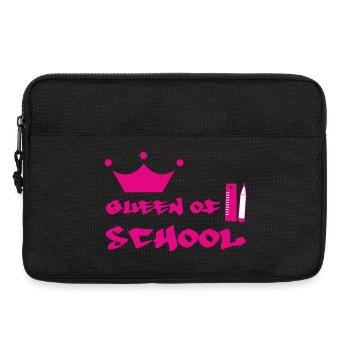 Königin des Schulhofs: Mädchenhaftes Design gekrönt - Laptoptasche 13" - Schwarz - Vorne