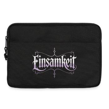 Gothic Schriftzug T-Shirt – Einsamkeit Dark Style - Laptoptasche 13" - Schwarz - Vorne