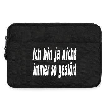 Gestört - Laptoptasche 13" - Schwarz - Vorne