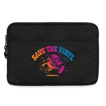 Musique de DJ Save the Vinyl - Sacoche pour ordinateur portable 13 pouces - noir - Devant