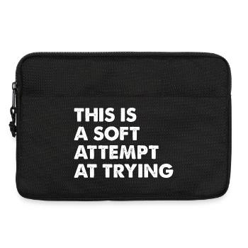This Is a Soft Attempt At Trying - Laptop bag 13" - black - Front