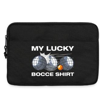 My lucky bocce petanque boules player - Laptop bag 13" - black - Front