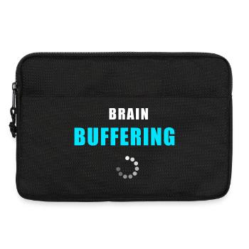 Brain Buffering Shirt - lustig Overthinking Shirt - Laptoptasche 13" - Schwarz - Vorne