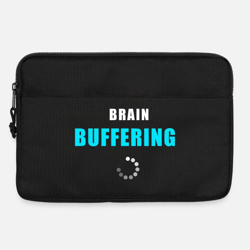 Brain Buffering Shirt - Funny Overthinking Shirt - Laptop bag 13" - black