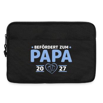Babyparty Befördert zum Papa 2027 - Laptoptasche 13" - Schwarz - Vorne