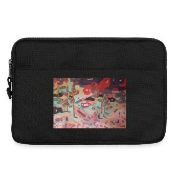 Abstrakter Garten der Farben - Laptoptasche 13" - Schwarz - Vorne
