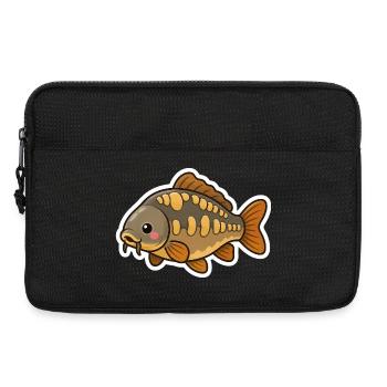 Cute Mirror Carp Kids Fishing - Laptop bag 13" - black - Front