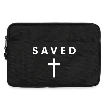 Minimaliste sauvé, foi en Jésus, cool Chr - Sacoche pour ordinateur portable 13 pouces - noir - Devant