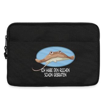 Rochen Spruch Lustiges Meeres Tier Motiv - Laptoptasche 13" - Schwarz - Vorne