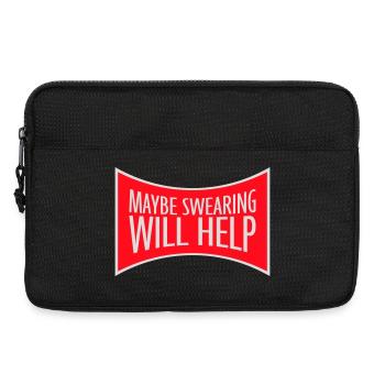 Maybe Swearing Will Help Sarkastisch Spruch Grafik - Laptoptasche 13" - Schwarz - Vorne
