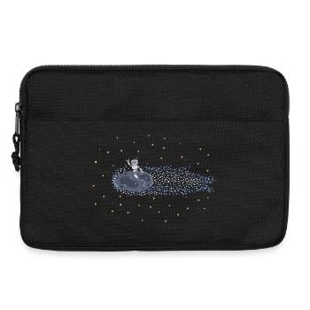 Roboter auf Meteoroid - Laptoptasche 13" - Schwarz - Vorne