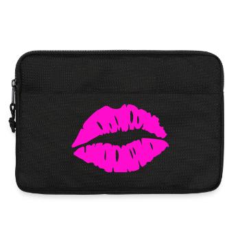 Lippenkuss Neonrosa - Laptoptasche 13" - Schwarz - Vorne